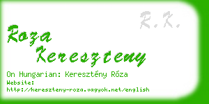 roza kereszteny business card